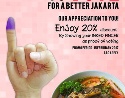 Vote for A Better Jakarta Enjoy The Discount